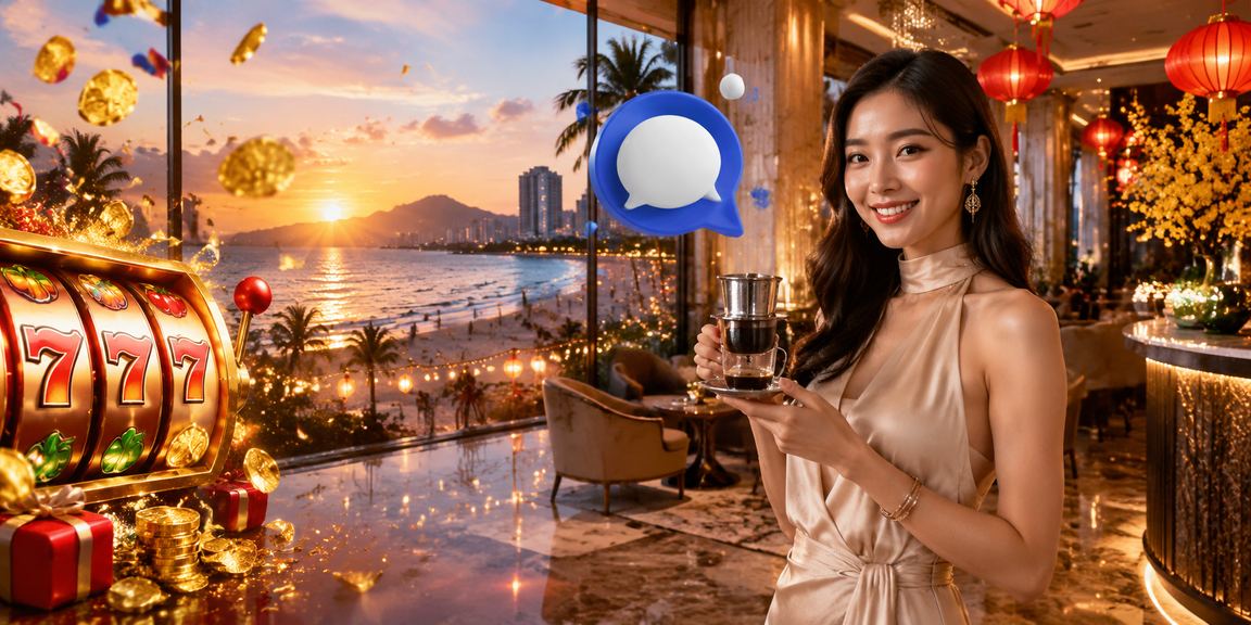 Người dùng Đà Nẵng khám phá slot game trên điện thoại tại quán cà phê